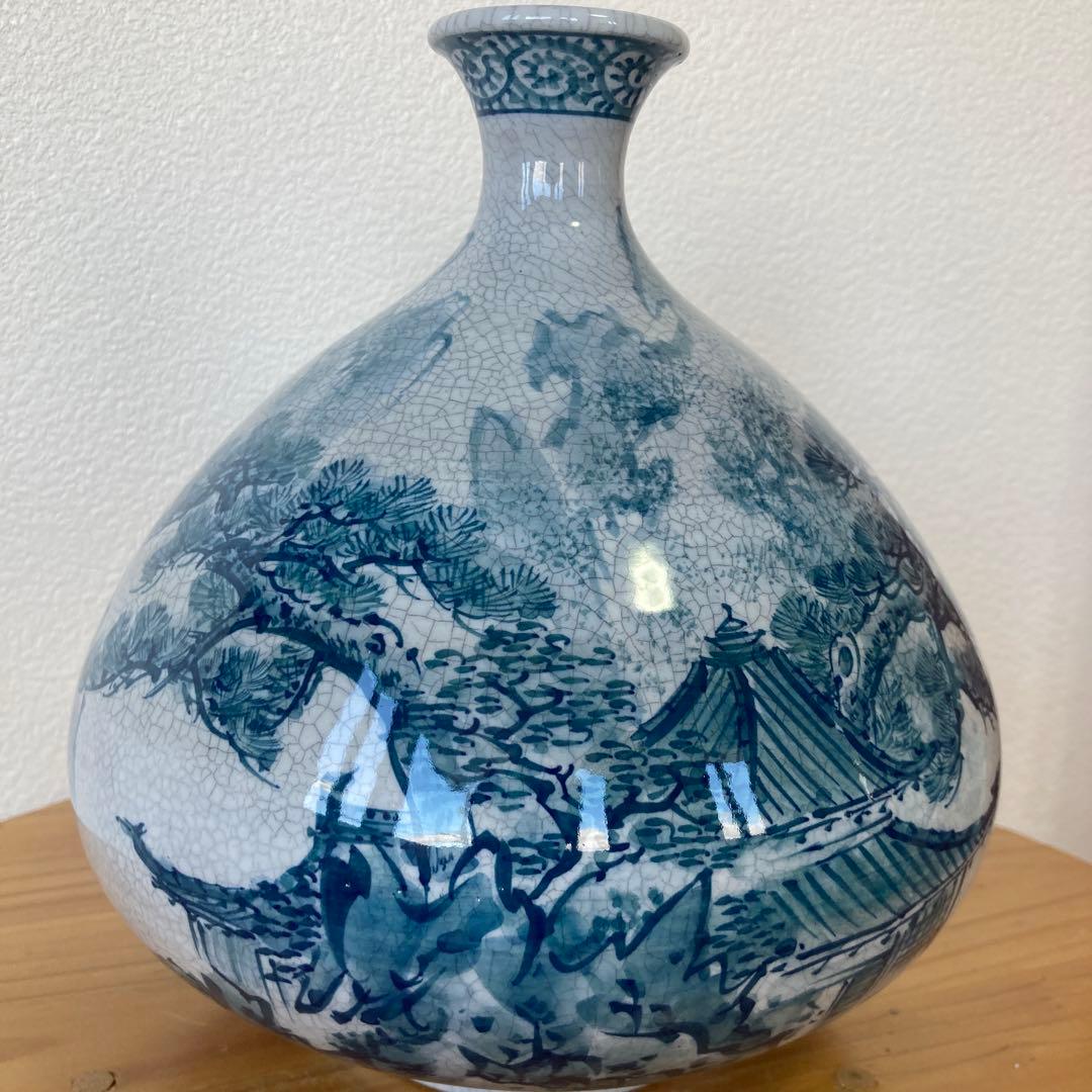 有田焼　深山窯　山水花瓶