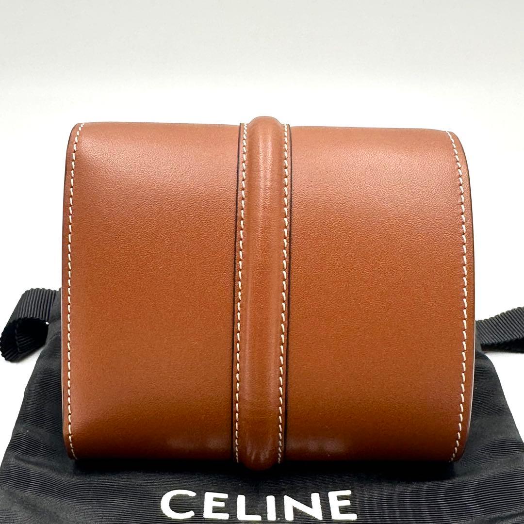 極美品/付属品完備✨セリーヌ スモール トリフォールドウォレット16 セーズ 茶