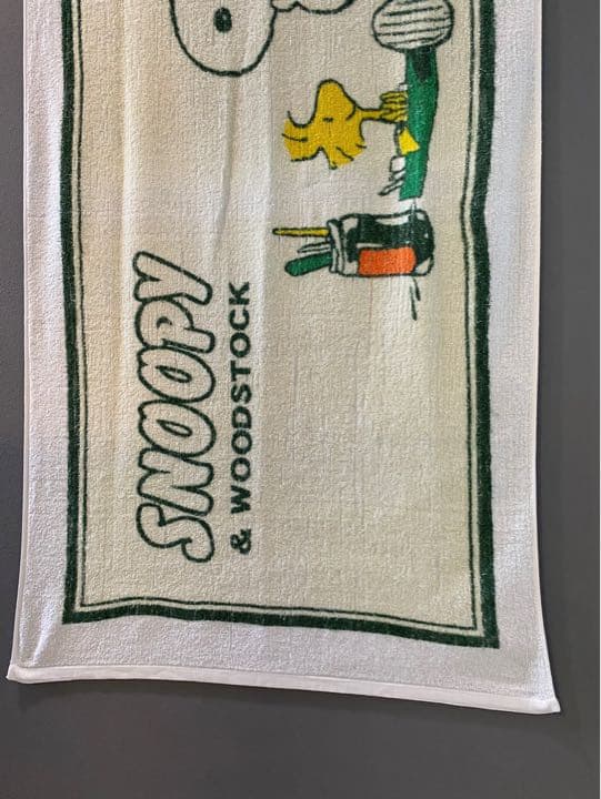 古着 ビンテージ 70s スヌーピー ウッドストック バスタオル タオル 美品