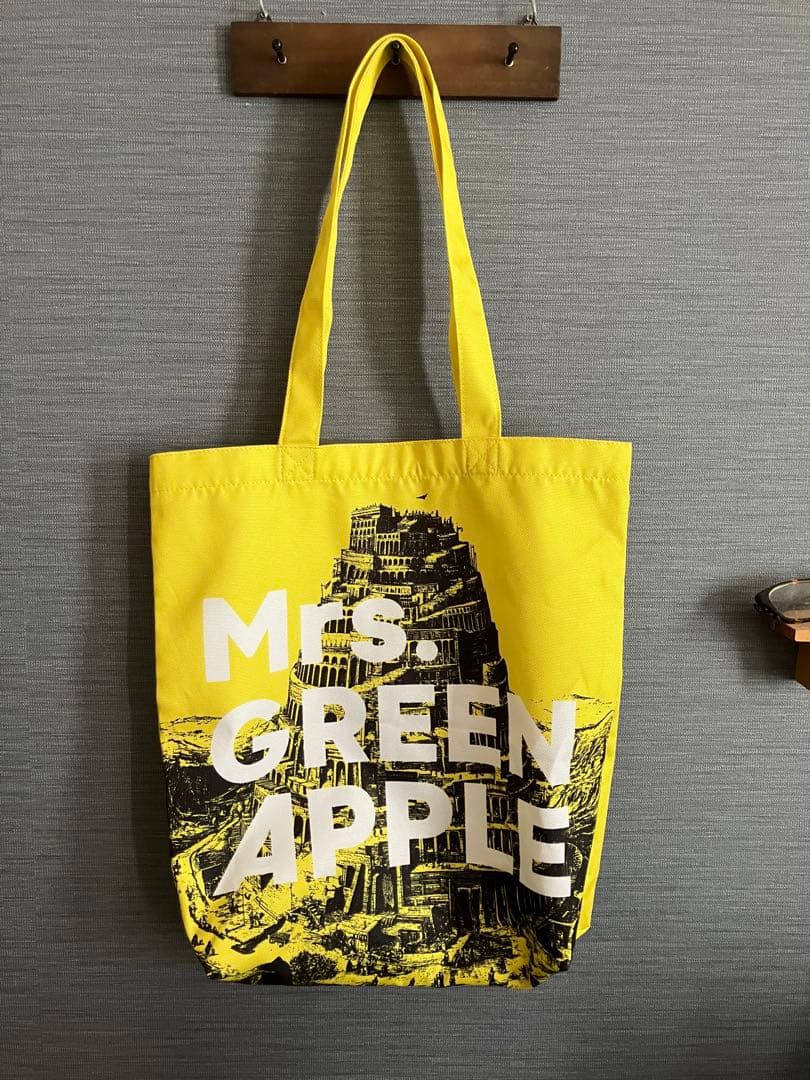 ミセス　バベルの塔　黄色トートバッグ(金テープ2種付き)