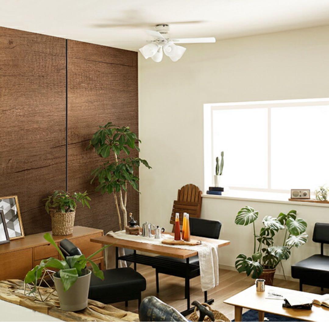 【LOWYA】シーリングファンライト6灯/未使用