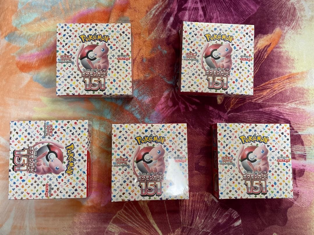 ポケモンカードゲーム 151 ！5BOX販売！本物保証！シュリ付き！即日発送！