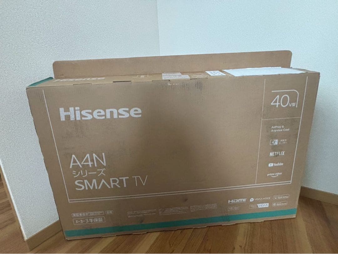 2025年製 Hisense 40A4N SMART TV 40インチ