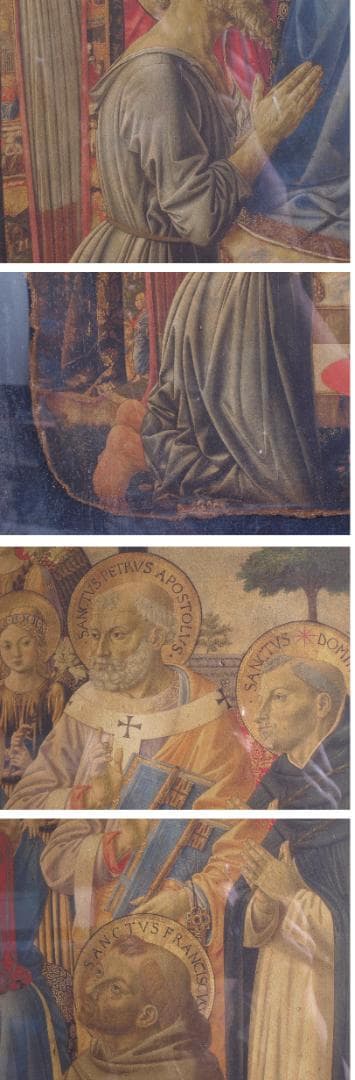 骨董市掘り出し品唐時代　敦煌莫高窟壁画 彩絵　人物像I1636A10-4