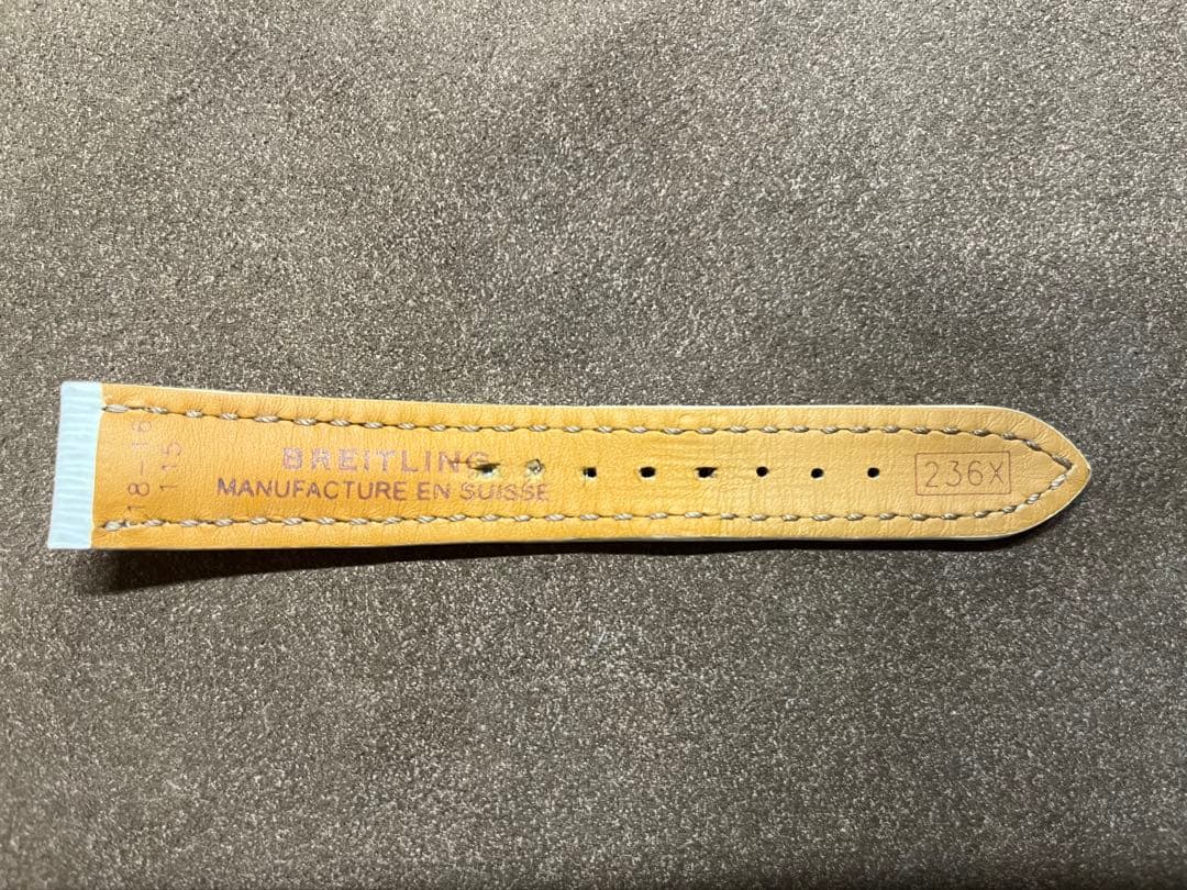 BREITLING ホワイトレザーベルト 236X