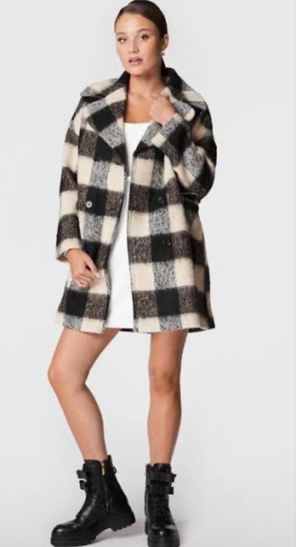 即日発送REDVALENTINO チェック柄コート