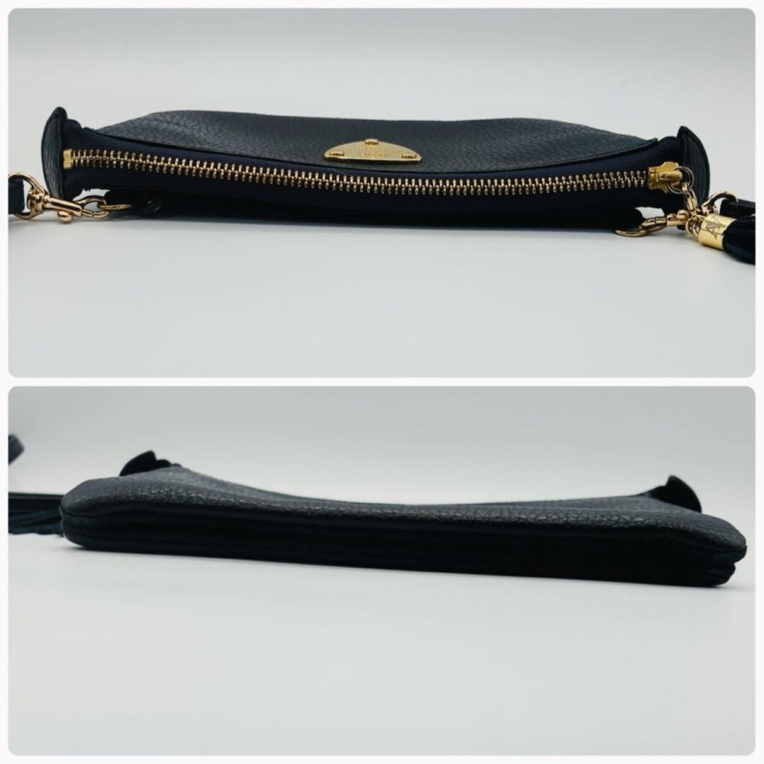 【美品】 ATAO アタオ オフィスブーブー ショルダーバッグ シボ革 ネイビー