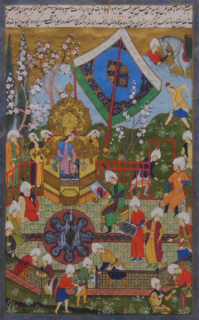 細密画 挿画 叙事詩 古代 ペルシャ 神話 伝説 歴史 装飾画 人物画 絵画