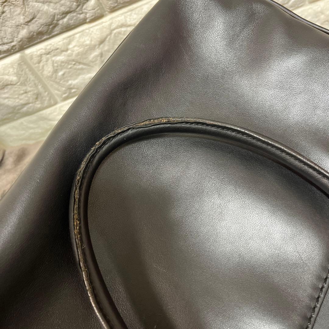 TOD'S トッズ レザービジネスバッグ ハンドバッグ 本革 2WAY 黒色