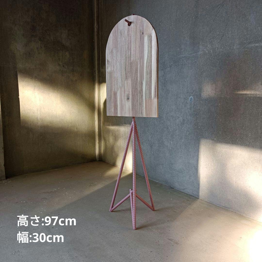 鉄筋くすみピンク看板