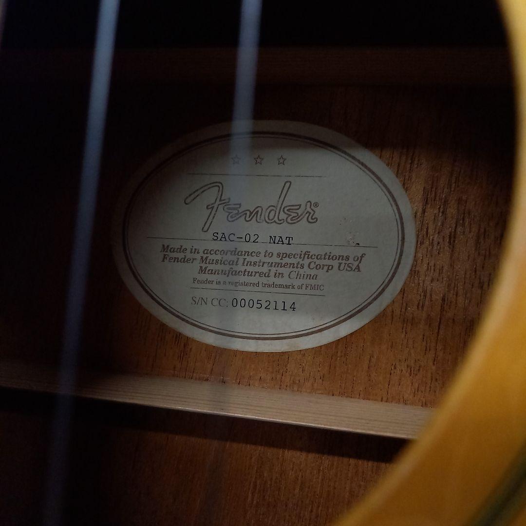 美品◎Fender アコースティックギター SAC-02 NAT ナチュラル