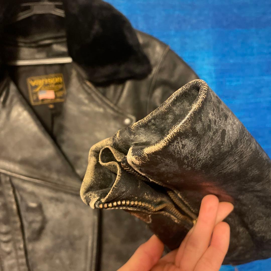 vanson バンソン　メンズ　ビンテージ　レザーライダースジャケット