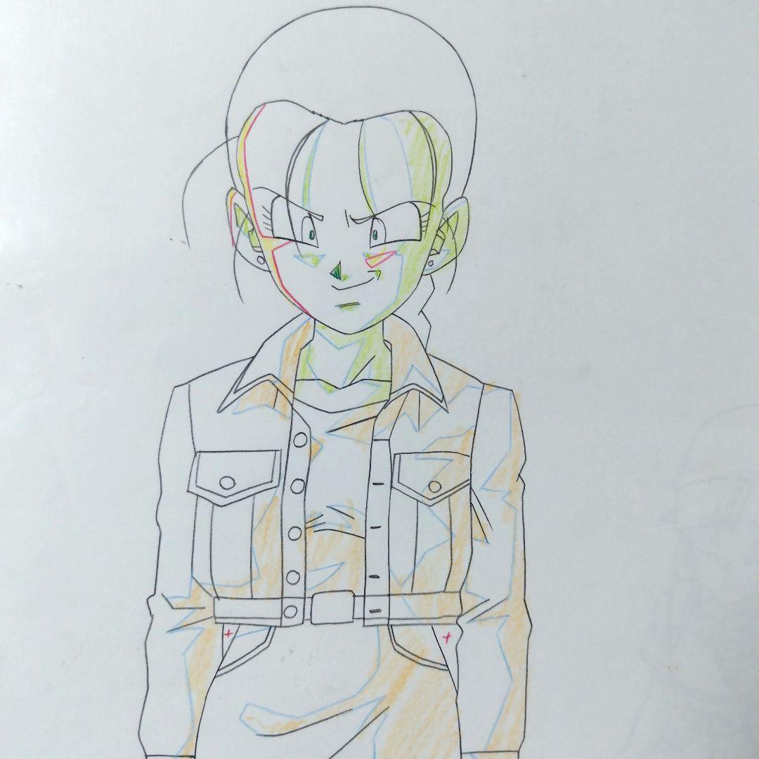 ドラゴンボール GT 背景合致 セル画 ビーデル ＆ パン