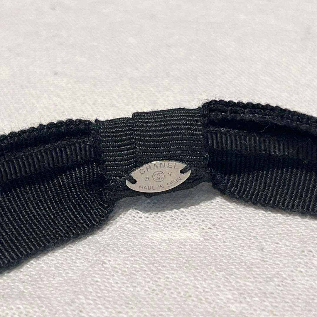 CHANEL カチューシャ リボン キャンバス