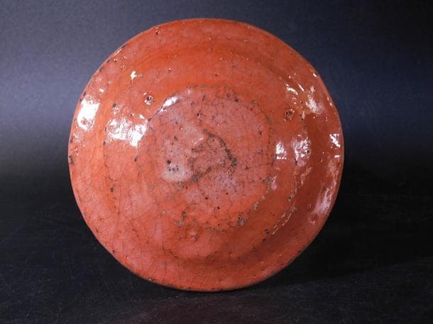 【茶道具　赤楽　瓢形　水指】