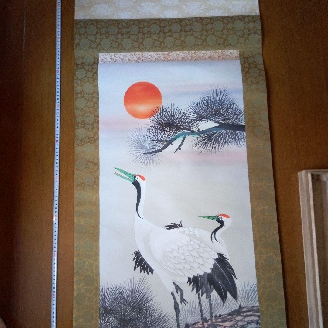 鶴　ツル　掛軸（かけじく）　掛け軸　床の間