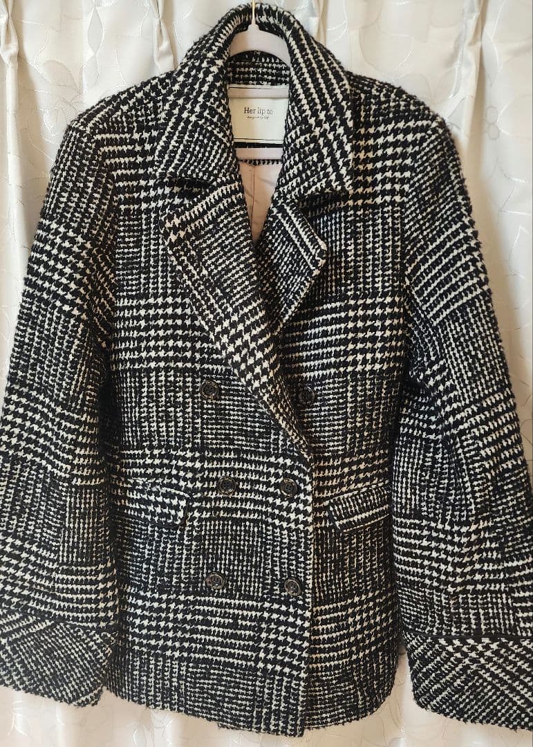 Herlipto公式正規Hemingway Check Tweed Jacket