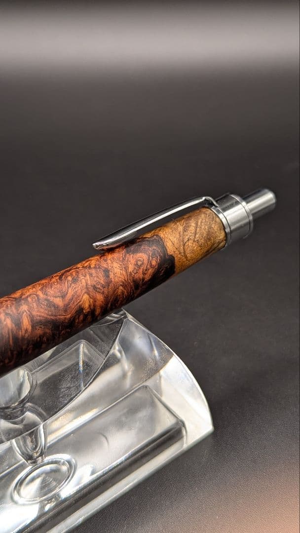 285ペン工房翌檜　極上　ホンジュラスローズウッド　瘤杢　木軸シャーペン