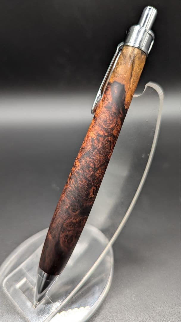 285ペン工房翌檜　極上　ホンジュラスローズウッド　瘤杢　木軸シャーペン