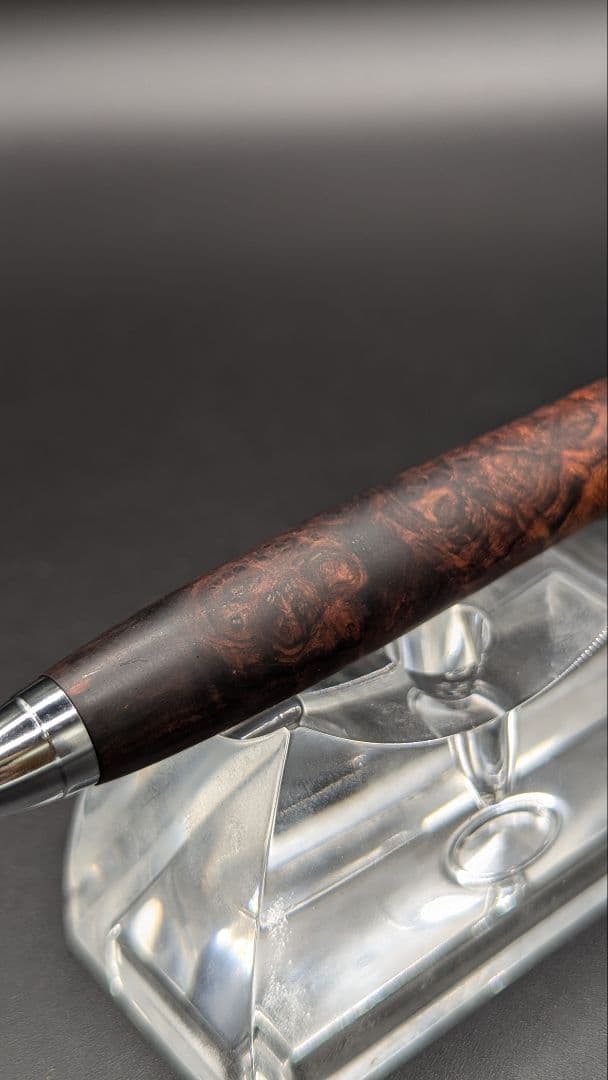 285ペン工房翌檜　極上　ホンジュラスローズウッド　瘤杢　木軸シャーペン