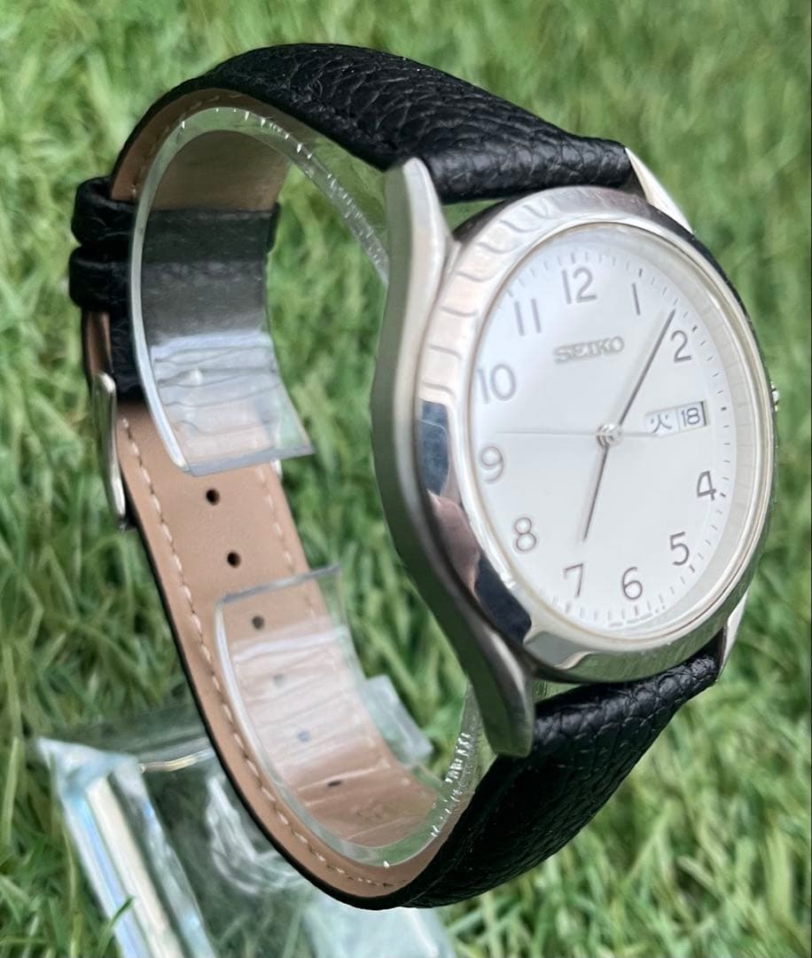 極美品◎SEIKOセイコーラウンドシルバーデイデイト メンズ 腕時計ヴィンテージ