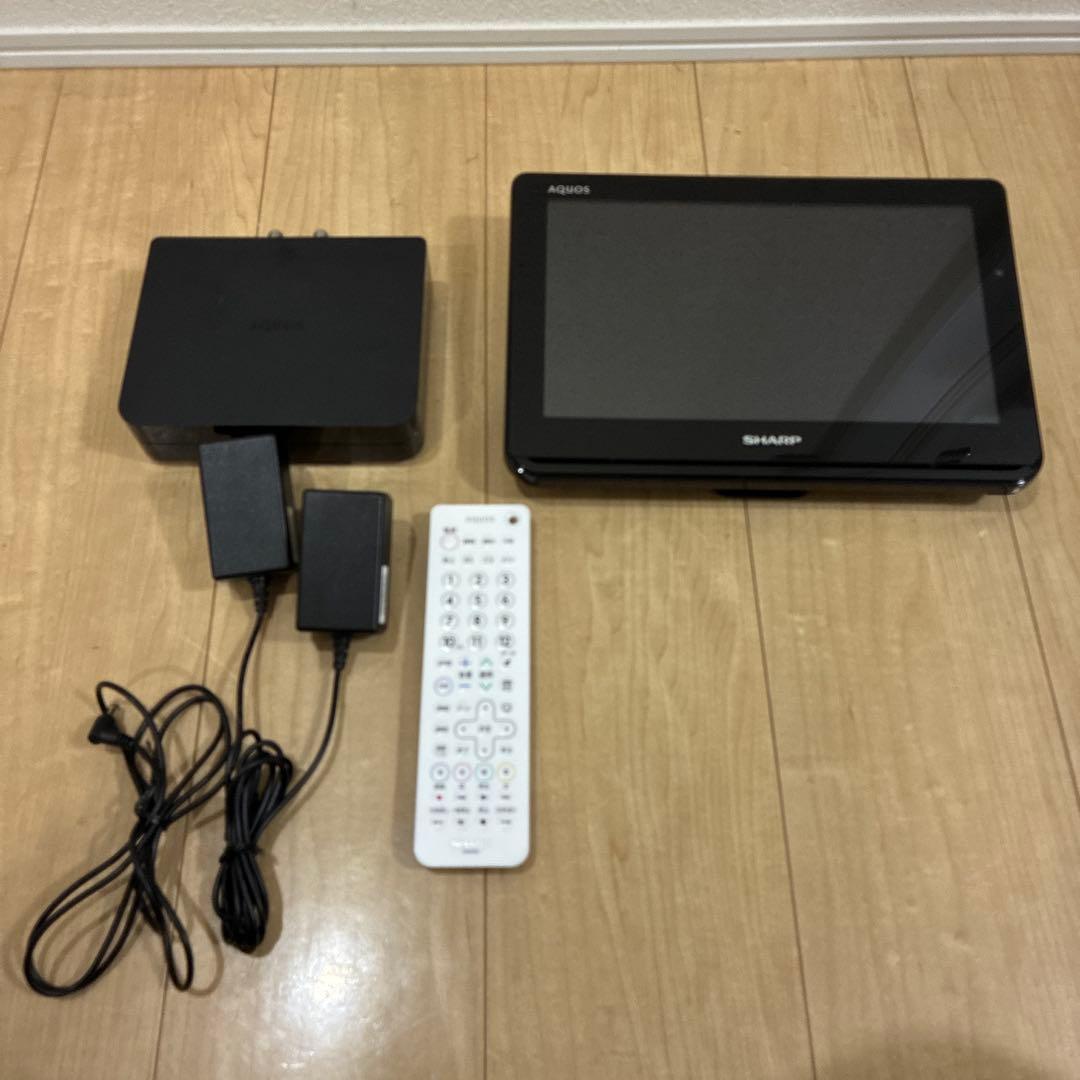 【美品】シャープ ポータブル液晶 テレビ AQUOS ブラック 2T-C12AF