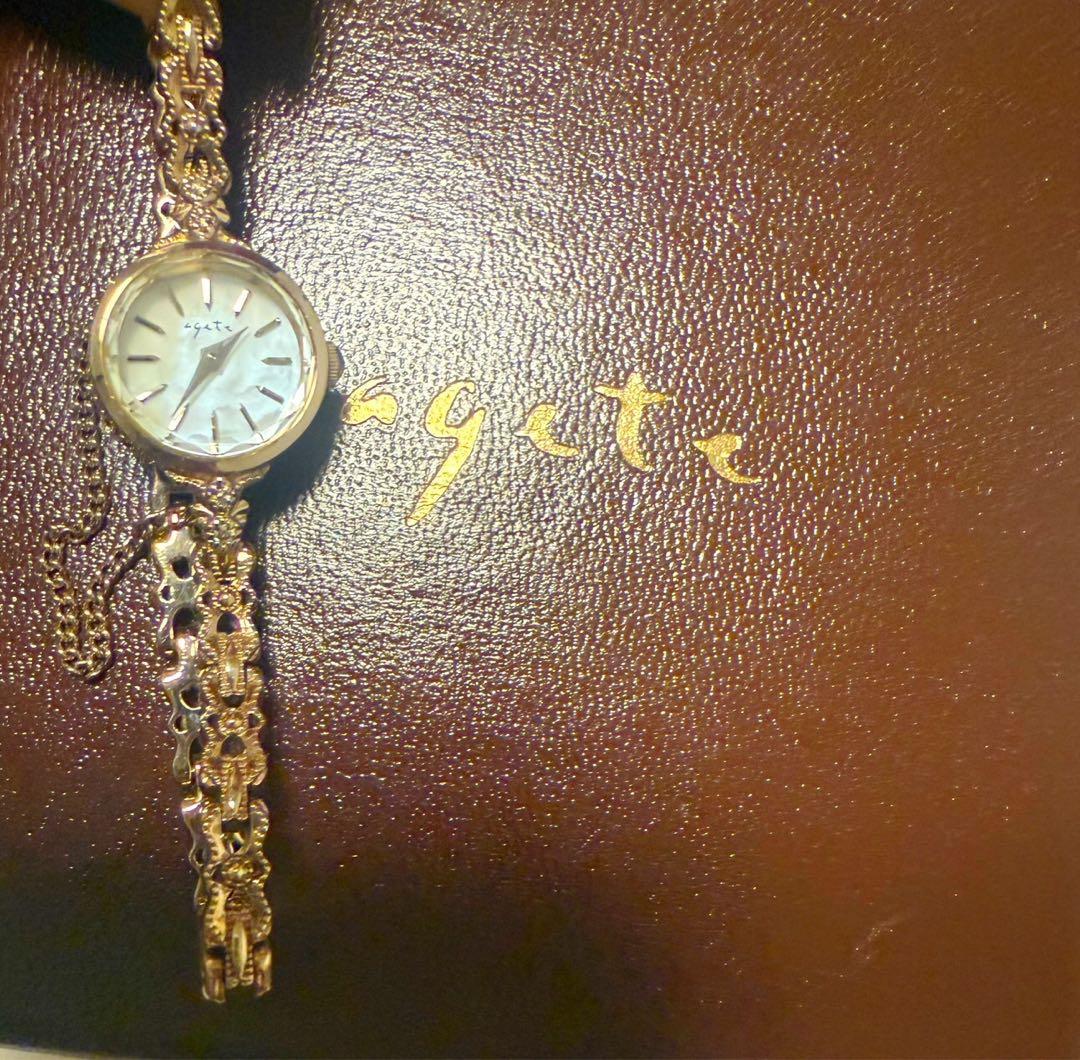 agete♡ジュエリーウオッチ　時計　K10 アガット　美品