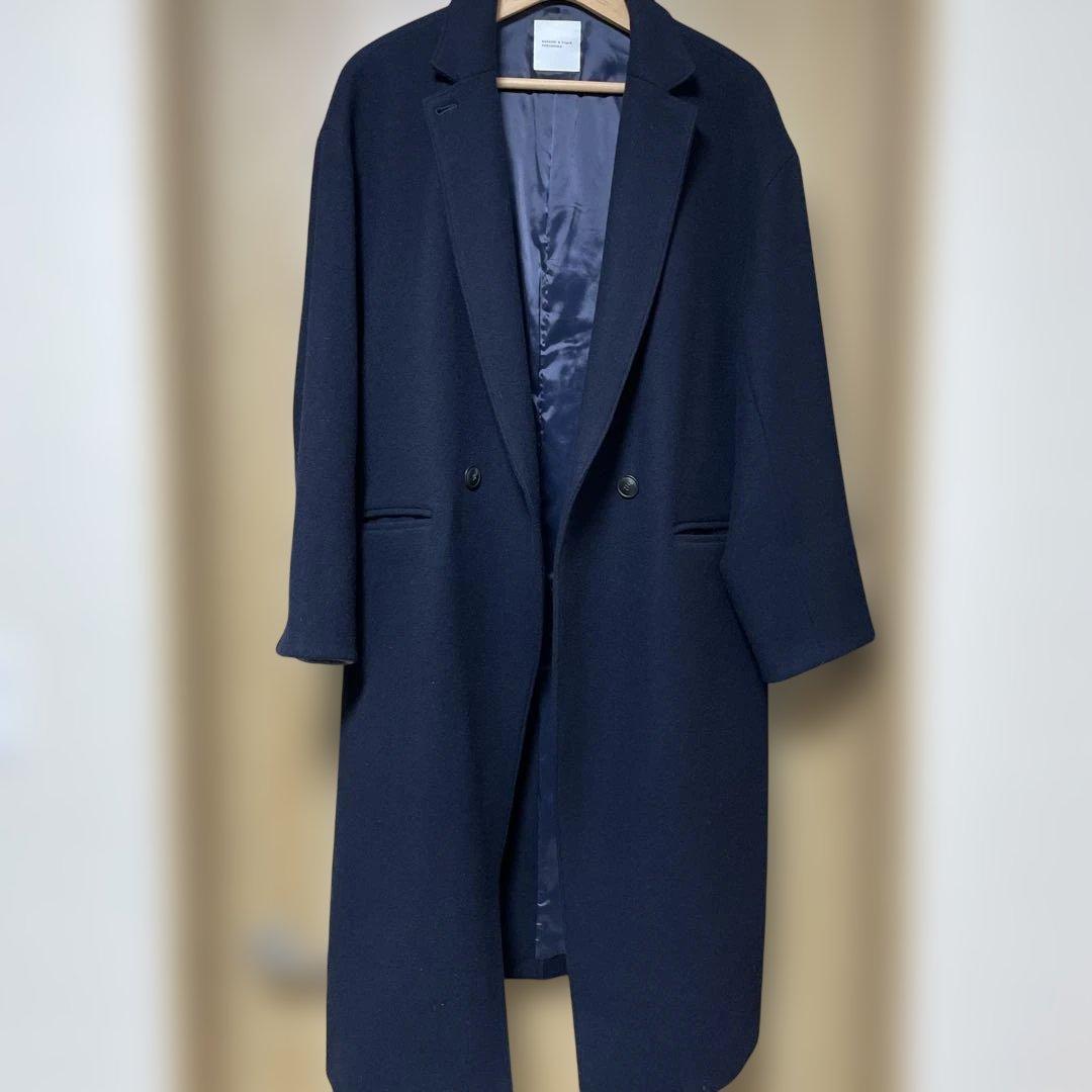 美品✨　北欧、暮らしの道具店 3WAYアレンジ襟のかろやかチェスターコート