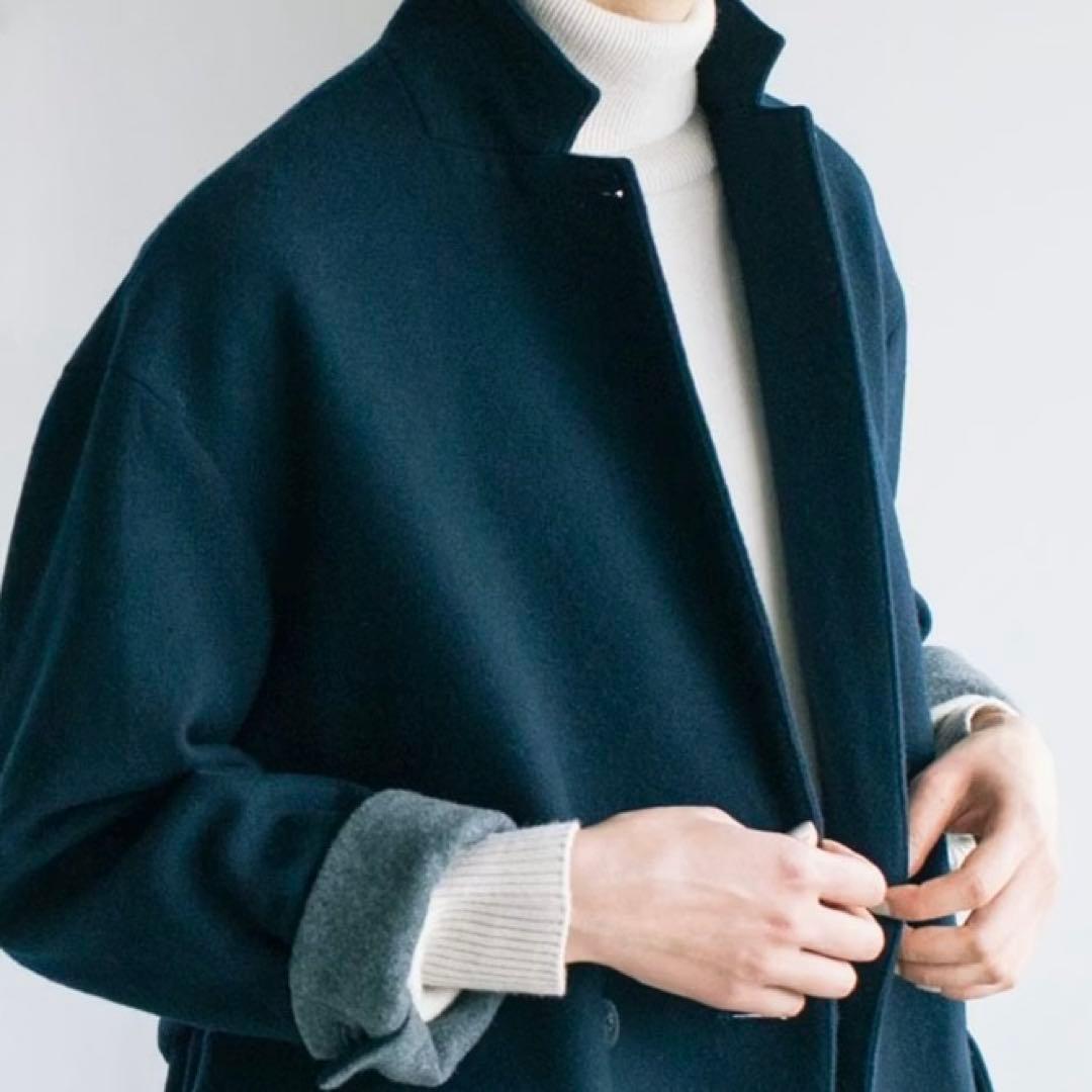 美品✨　北欧、暮らしの道具店 3WAYアレンジ襟のかろやかチェスターコート