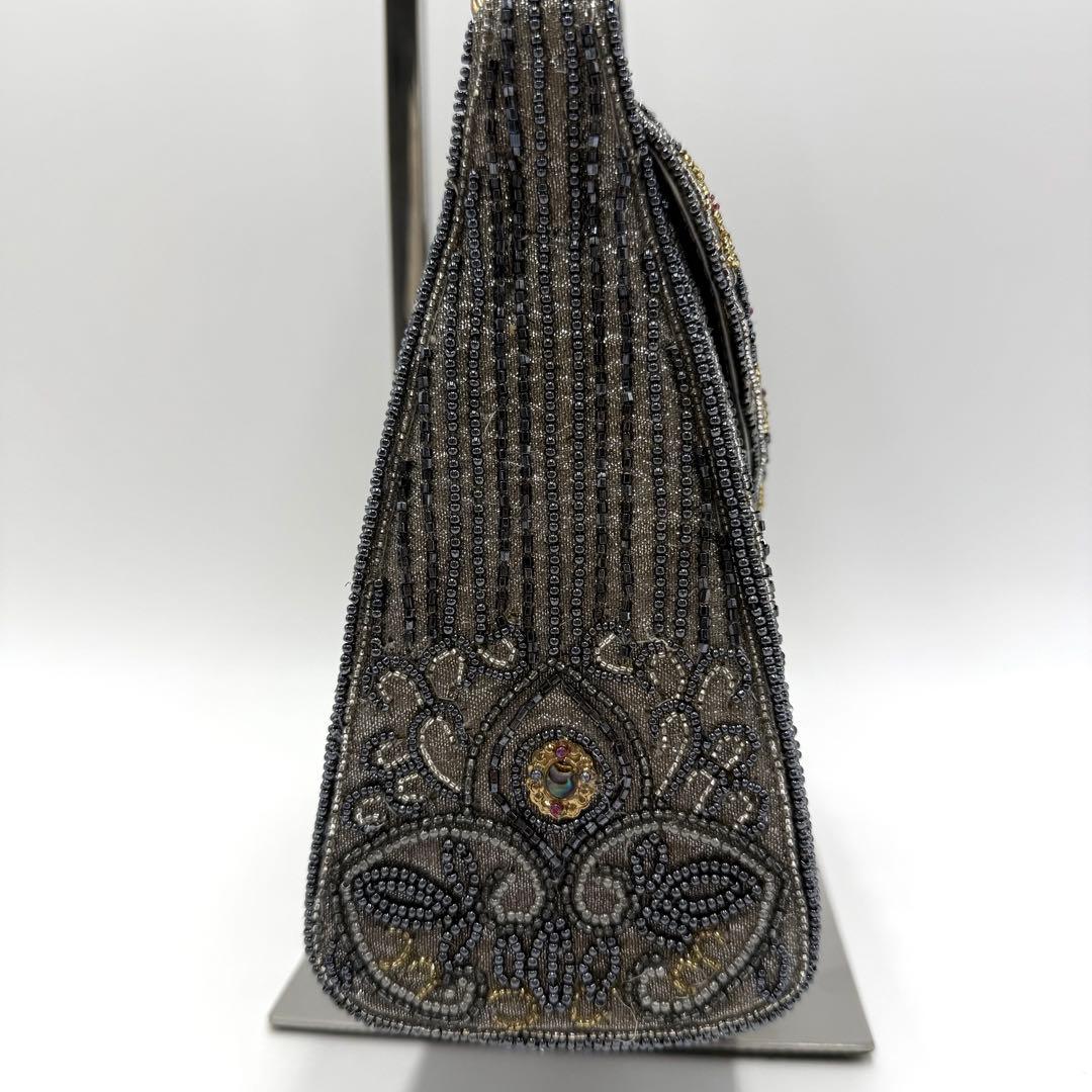 【超美品】　ロロピアーナ　ビーズバッグ　宝石装飾