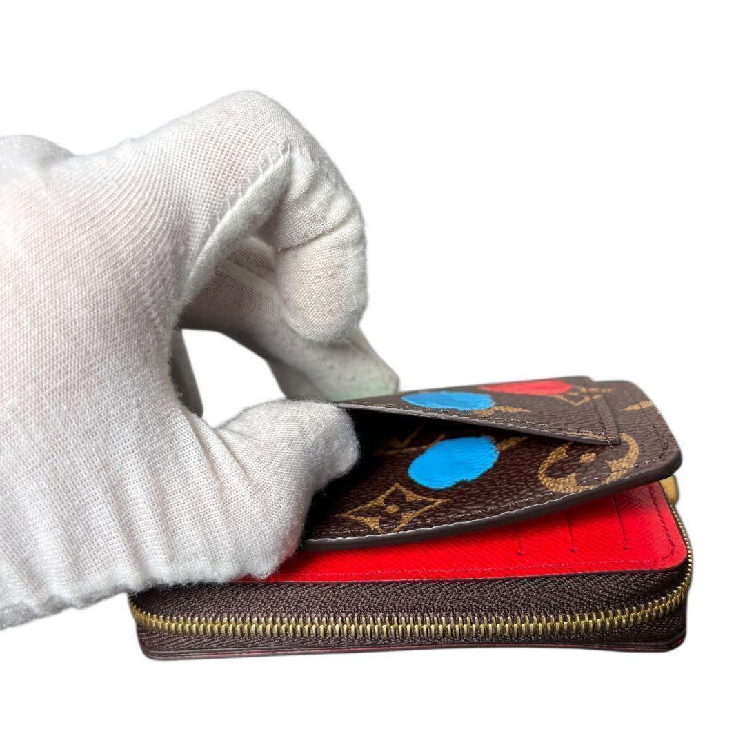 ルイヴィトン 草間彌生 ポルトフォイユ・ルー モノグラム コンパクトM81981