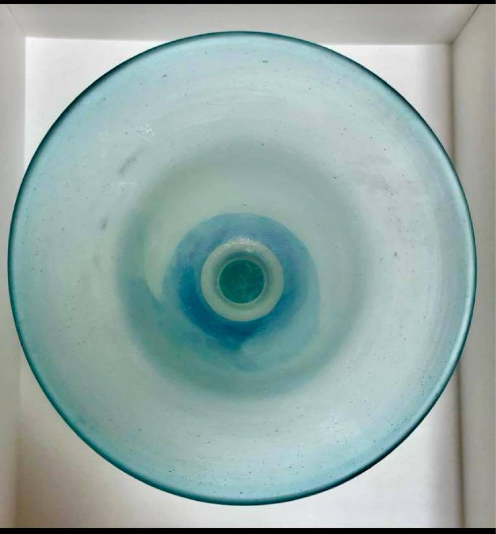 明治後期、大正ロマン コンポート　和ガラス ウランガラス