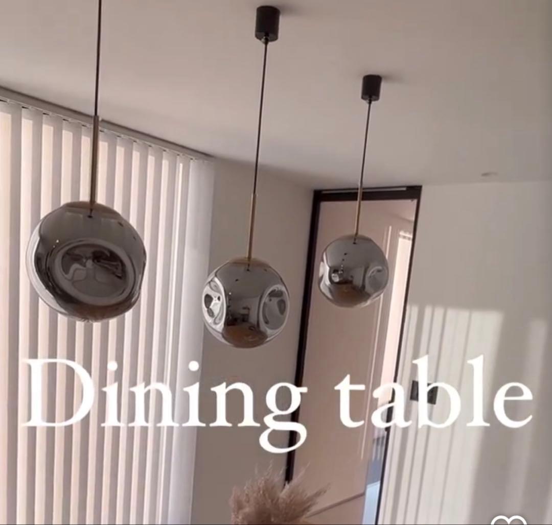 Joe様ガラス　ペンダントライト【3つSET】薄鈍色　ダクトレール