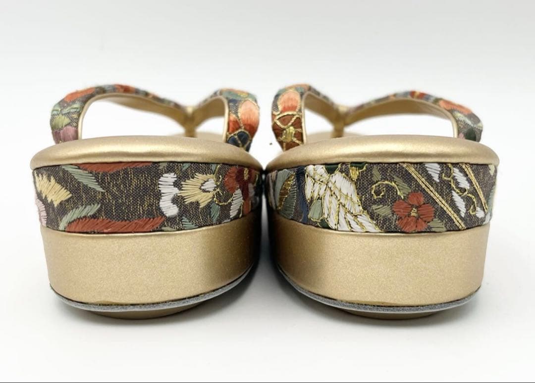 美品 高級 和装小物 蘇州刺繍 ハンドバッグ 草履セット フォーマル 中国刺繍