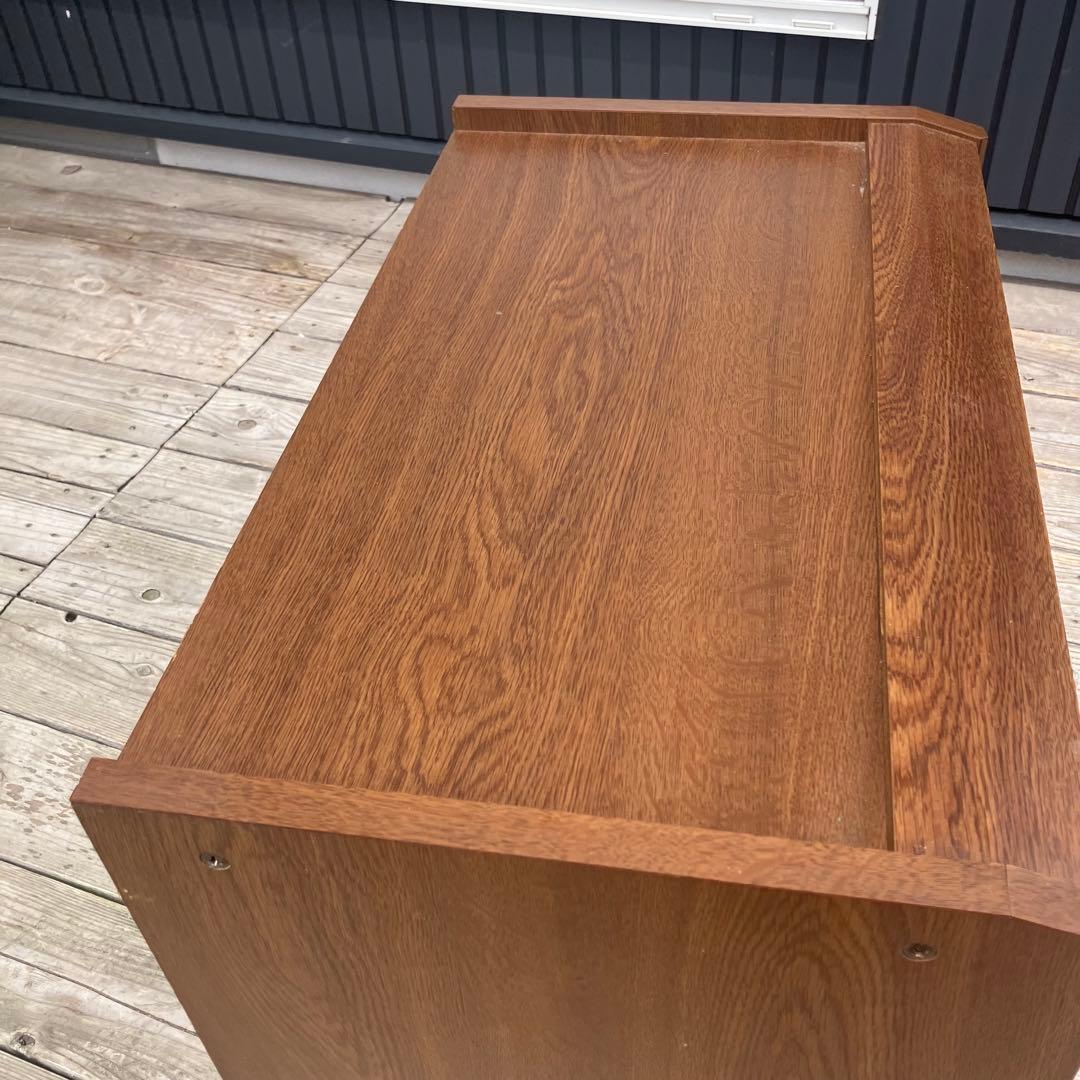 昭和レトロ 古家具 木製レコードラック テレビ台 キャビネット ウッドラック