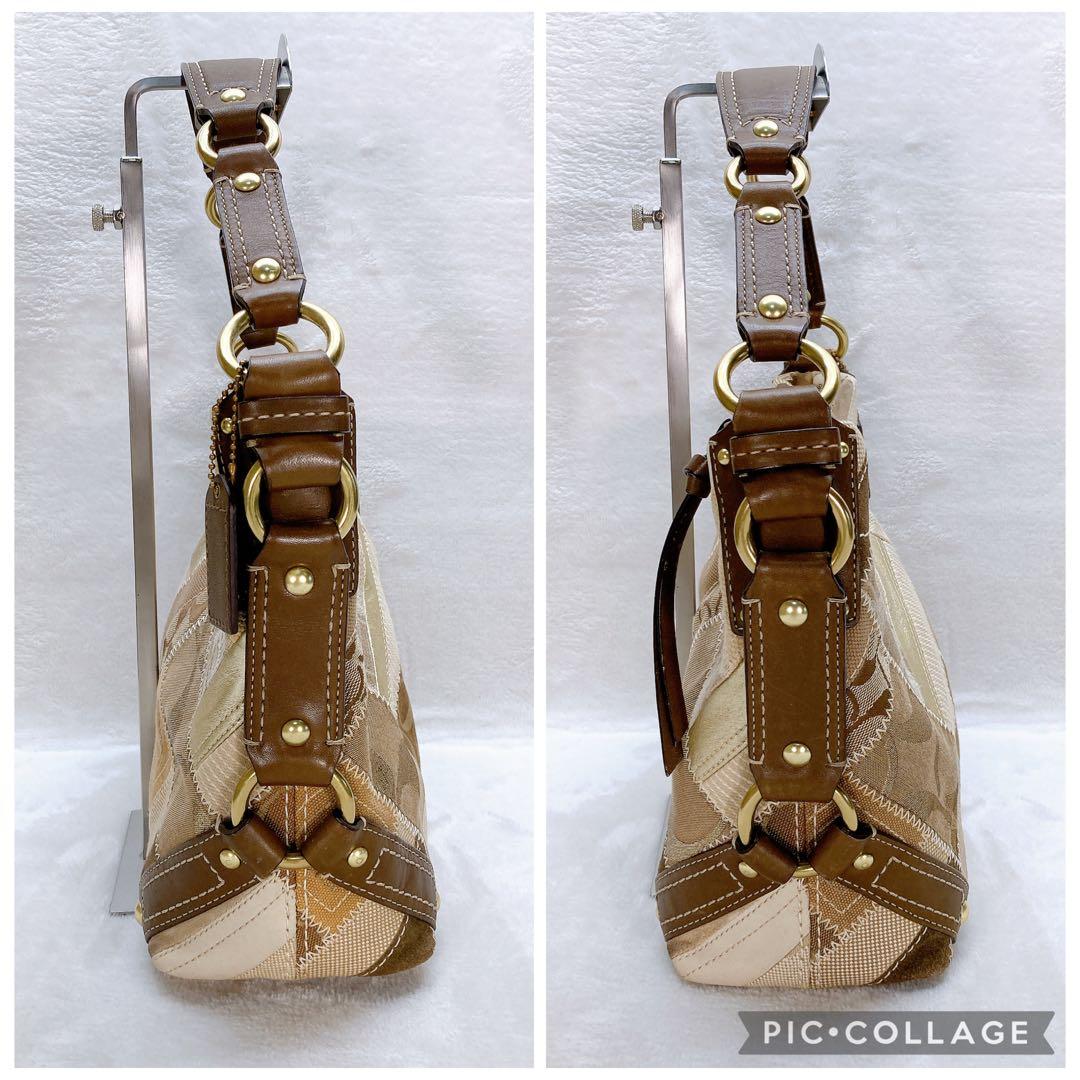 バッグ Coach One Sholder Patchwork Signature