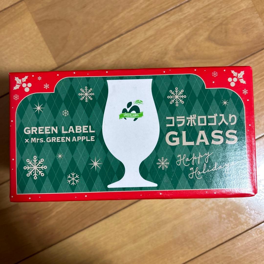 キリン　ミセス　ミセスグリーンアップル　淡麗　ビール　足付きグラス‼️コップ　3個