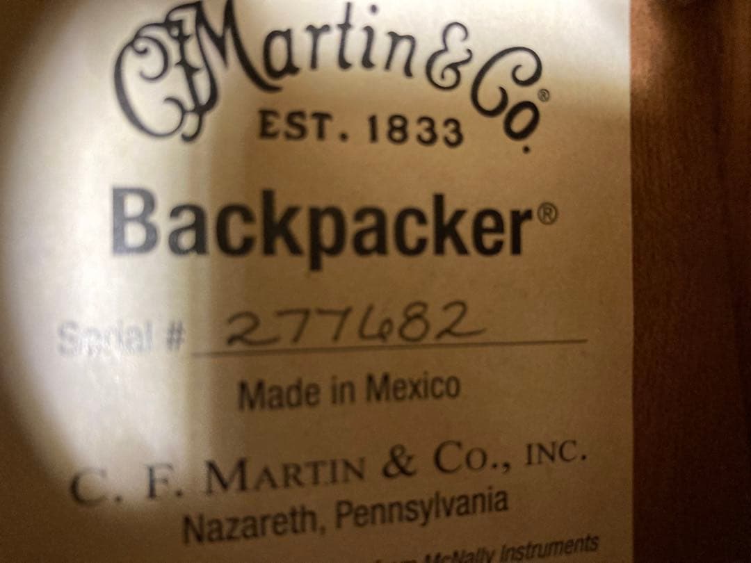 Martin Backpacker アコースティックギター