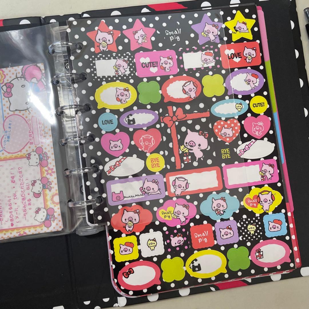 平成レトロ　Small Pig プロフィール帳　シール帳　ハローキティおまけ