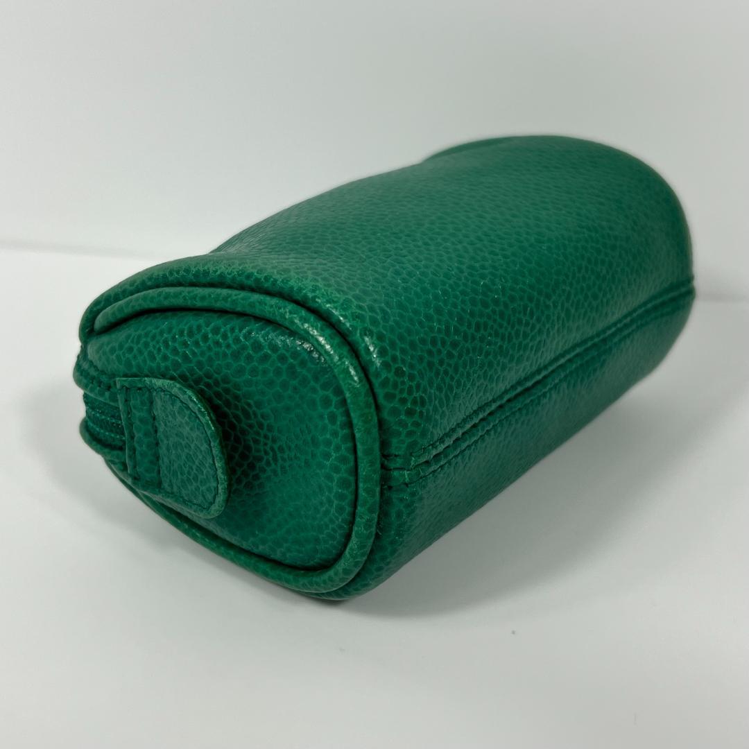 シャネル 3番台 ココマーク キャビアスキン ミニポーチ MBZ039