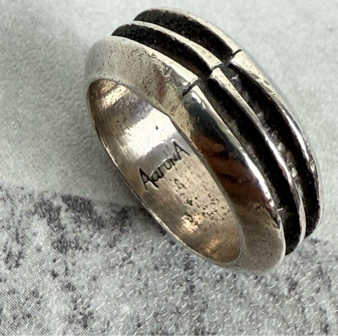 NAVAJO アーロンアンダーソン 2ラインリング ナバホ トゥファキャスト