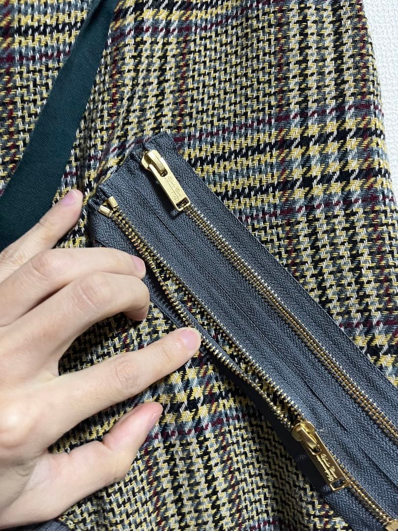 UNDERCOVER アンダーカバー　途中縮絨ジョッパーズチェックパンツ