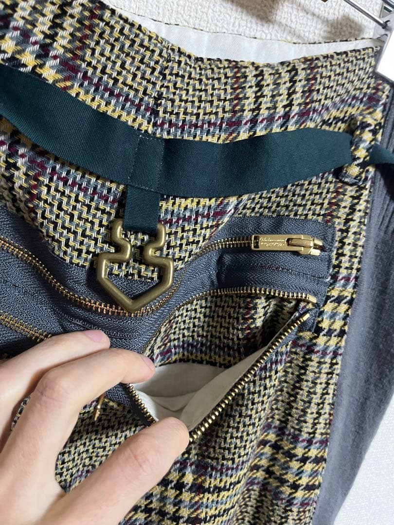 UNDERCOVER アンダーカバー　途中縮絨ジョッパーズチェックパンツ