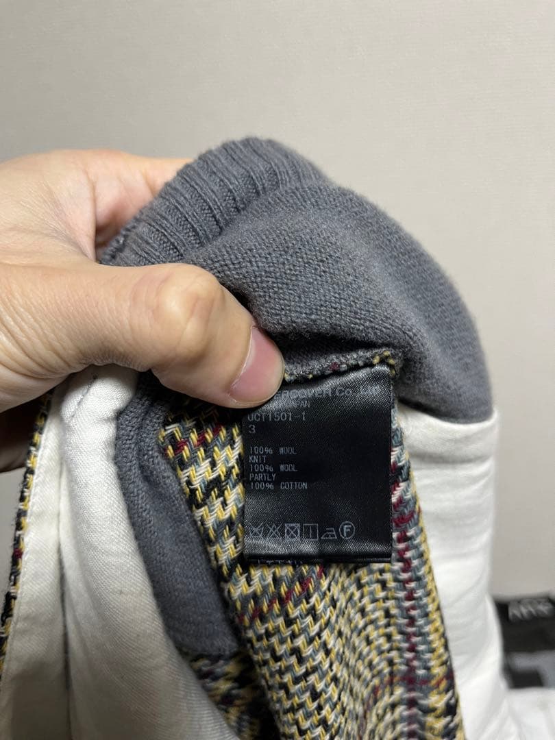 UNDERCOVER アンダーカバー　途中縮絨ジョッパーズチェックパンツ