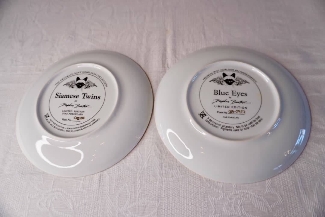 Franklin Mint 猫 絵皿 2枚セット コレクションプレート