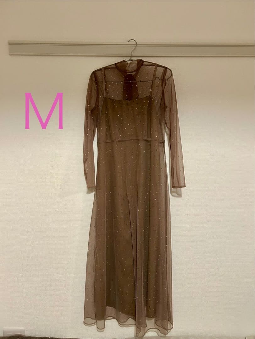 kaene ラインストーンボウタイドレス