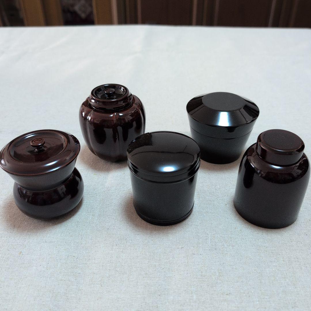 茶道具　棗　薄茶器六種セットのうち五種セット　共箱入