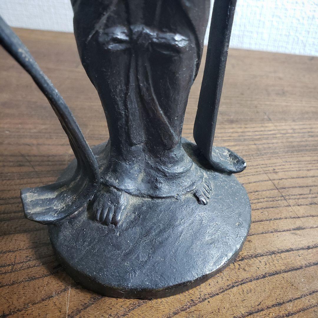 観音様　慈母観音菩薩　マリア観音　仏像　真鍮　ブロンズ像　彫刻家　作家物　銘　修