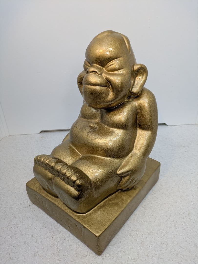 ☆b719、幸運や繁栄をもたらす神様 ビリケン像の置物 金色 特大