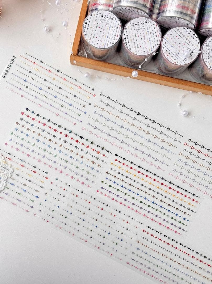 [GGAGGONG] Deco Line PET Tape マステ